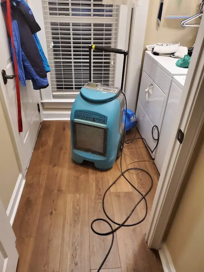 Commercial dehumidifier deployed for Flood Damage Cleanup in Fort Lupton